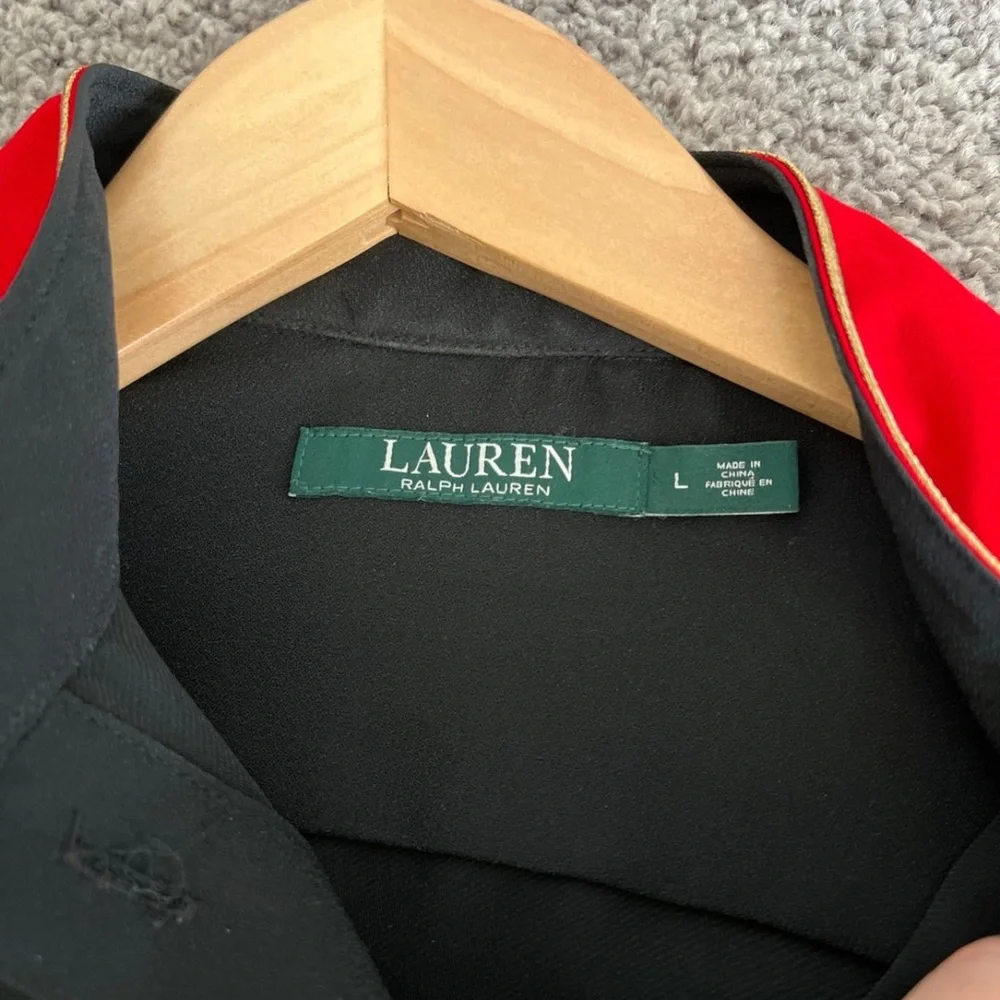 RALPH LAUREN WOMAN BLACK RED  shirt  LONG sleeves - Picture 6 of 8